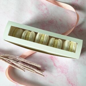 Pudełko na makaroniki, na 5-6 sztuk – Perłowe