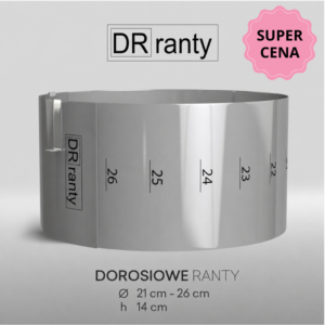 Rant do tortu regulowany 21-26 cm z podziałką, wys. 14 cm – Dorosiowe Ranty