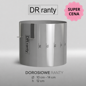 Rant do tortu regulowany 10-14 cm z podziałką, wys. 12 cm – Dorosiowe Ranty