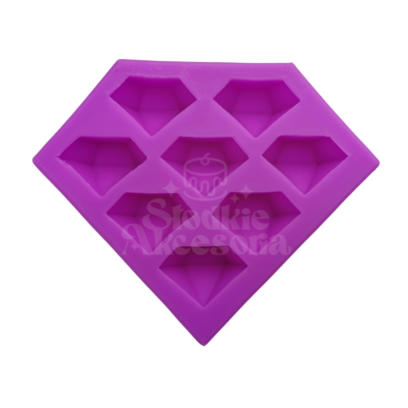 Forma silikonowa do masy cukrowej - DIAMENTY