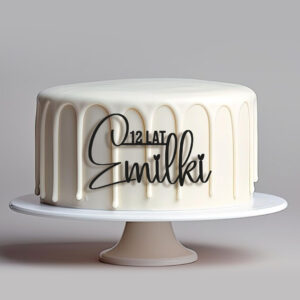 Dekor na bok tortu imie+wiek