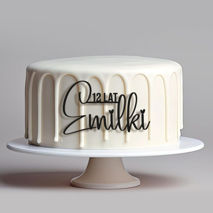 Dekor na bok tortu imie+wiek