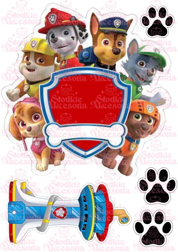 Opłatek na Tort Psi Patrol (5)
