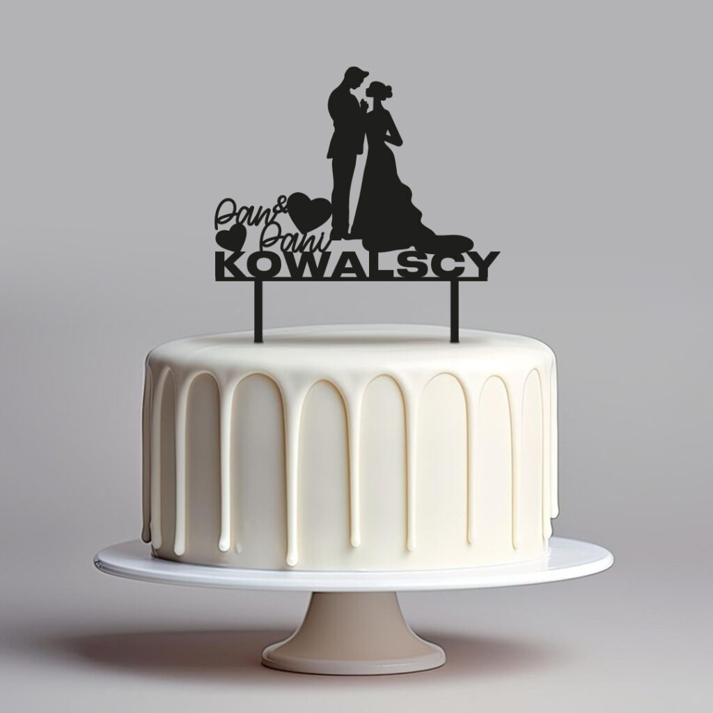 Topper personalizowany Para Młoda