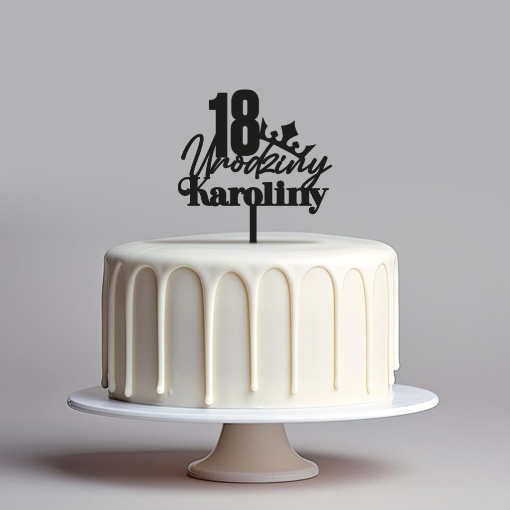 Topper na urodziny z koroną