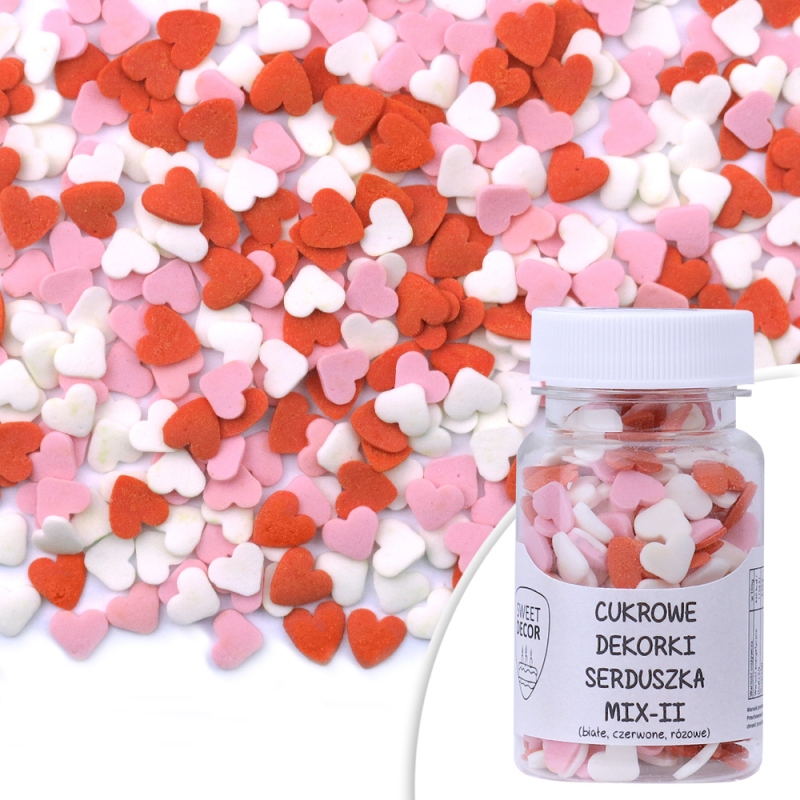 Posypka serduszka cukrowe mix - 30g