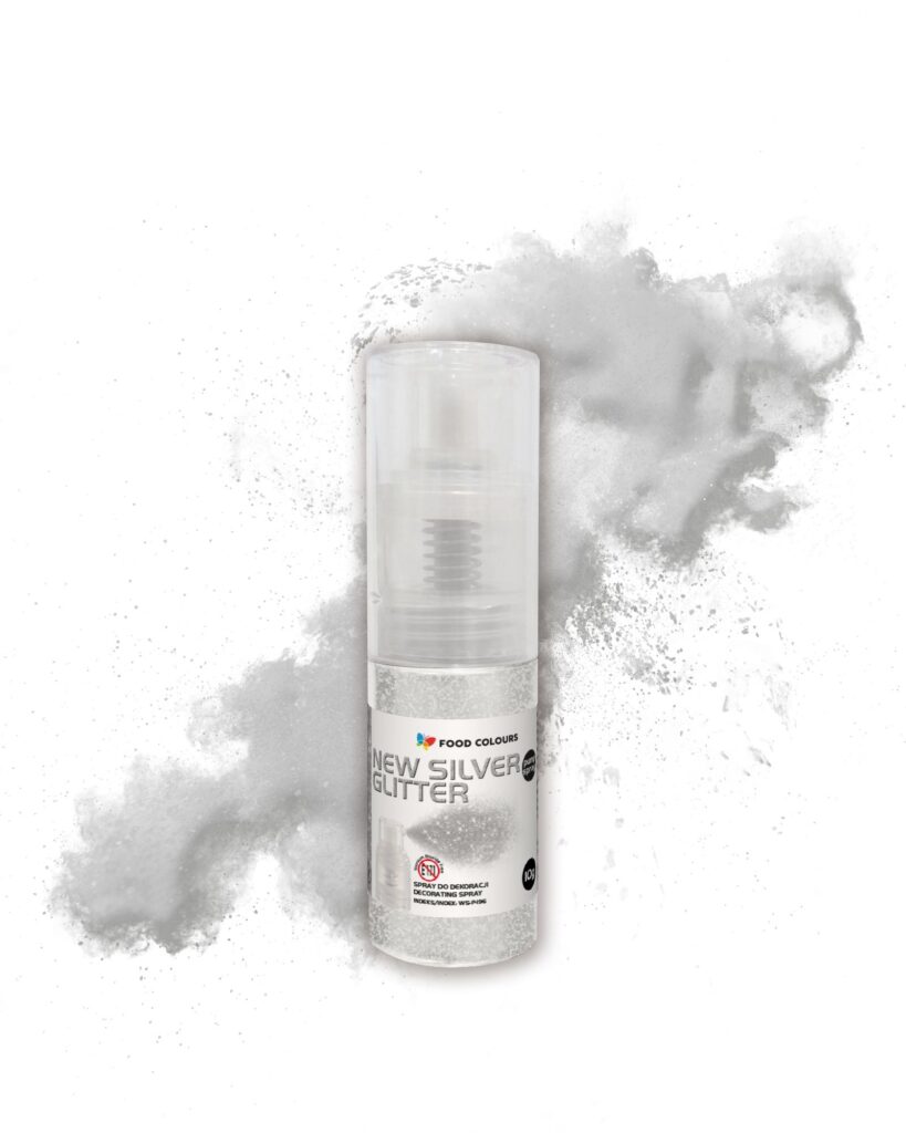 Srebrny brokat jadalny pompce New Silver Glitter 10g