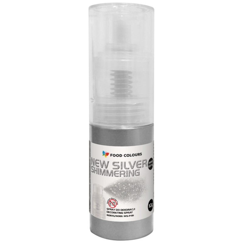 Srebrny brokat jadalny pompce New Silver Shimmering 10g