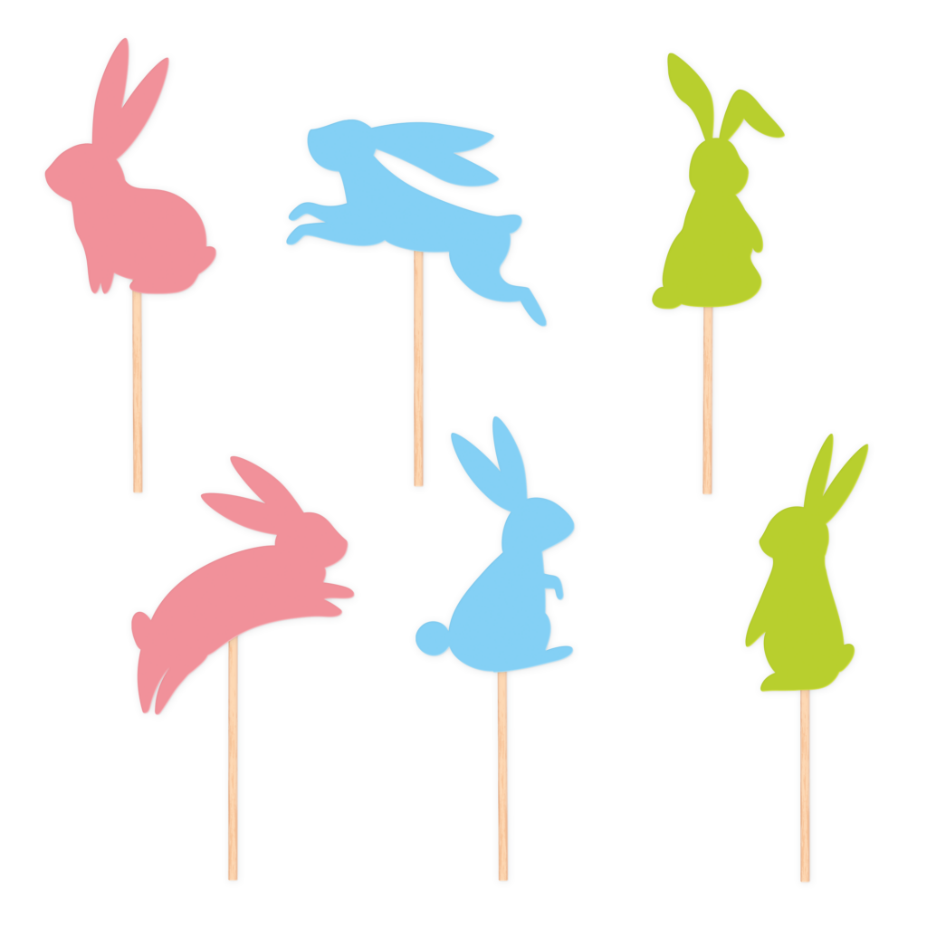 Pikery Wielkanocne Zajączki, 6szt
