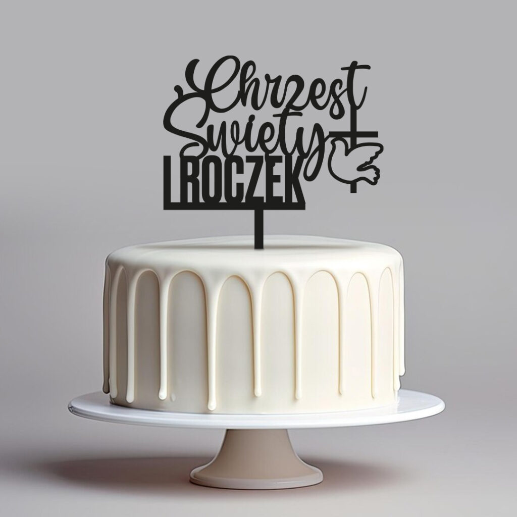 Topper Chrzest Święty i Roczek klasyczny