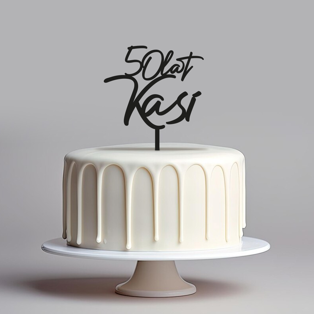 Topper na urodziny - minimalistyczny