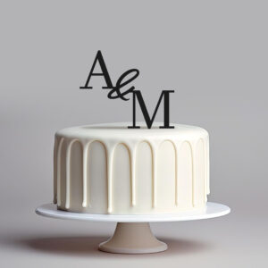 Topper Ślubny z Inicjałami – Personalizowana Ozdoba na Tort Weselny
