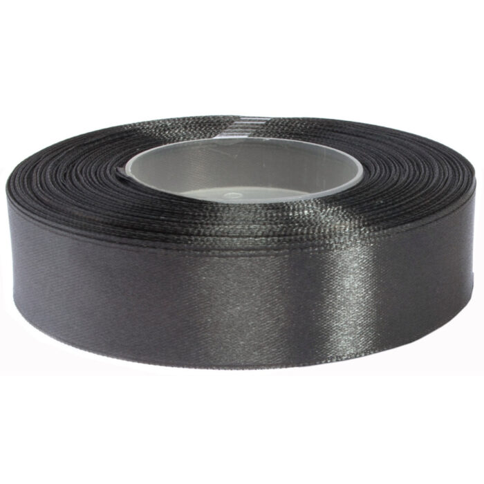 Czarna wstążka satynowa