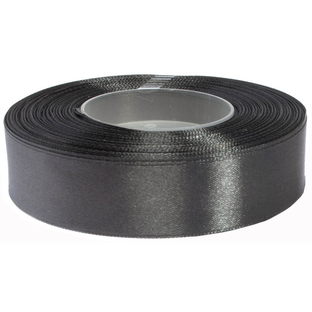 Czarna wstążka satynowa