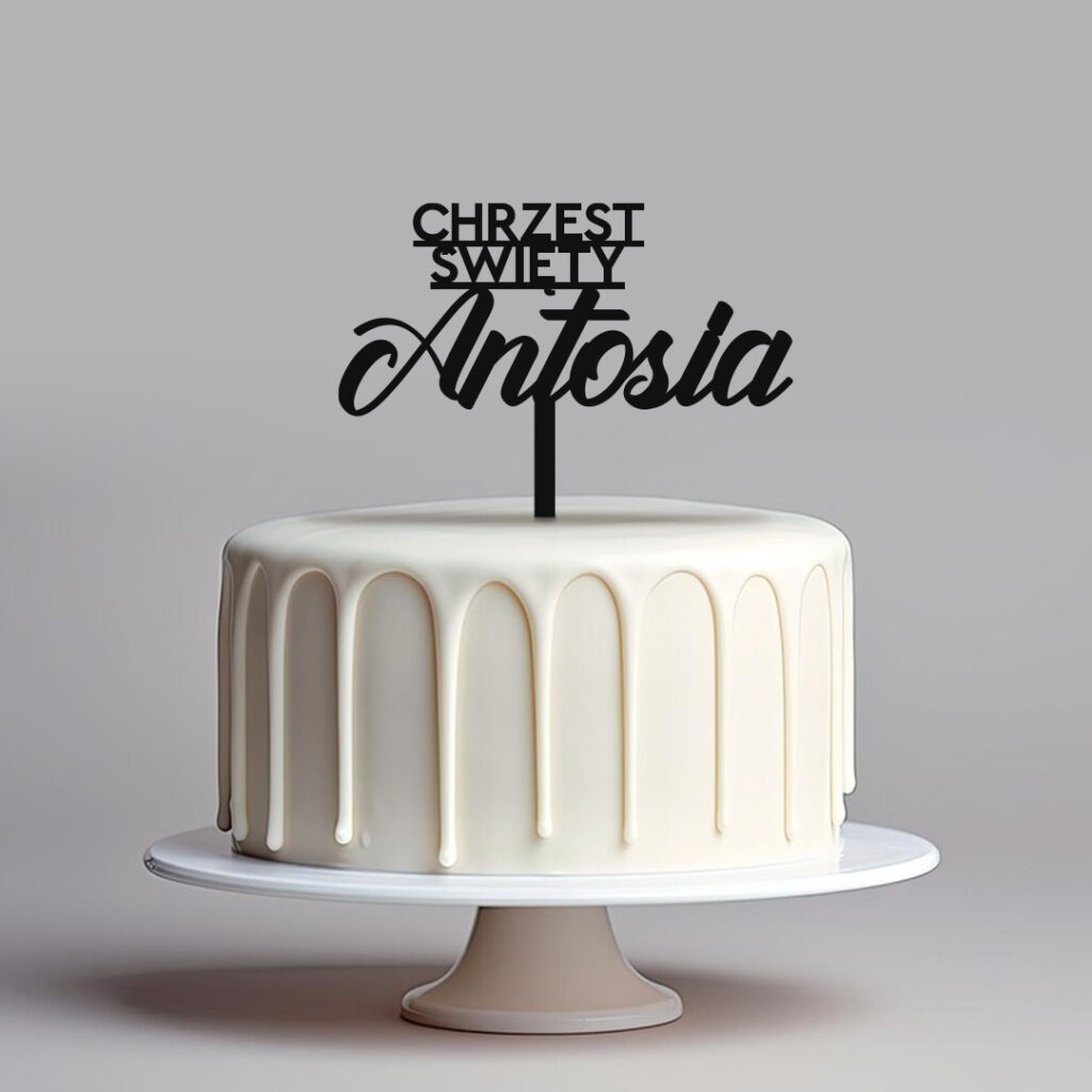 Topper z Imieniem na Chrzest Święty