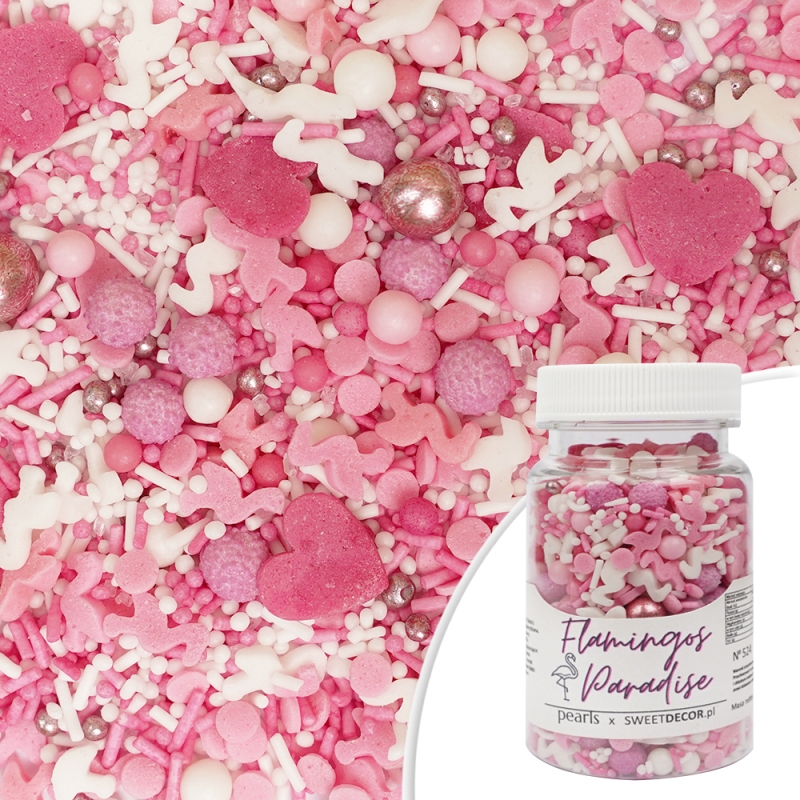 Posypka dekoracyjna Flamingos Paradise 70g - Sweet Decor