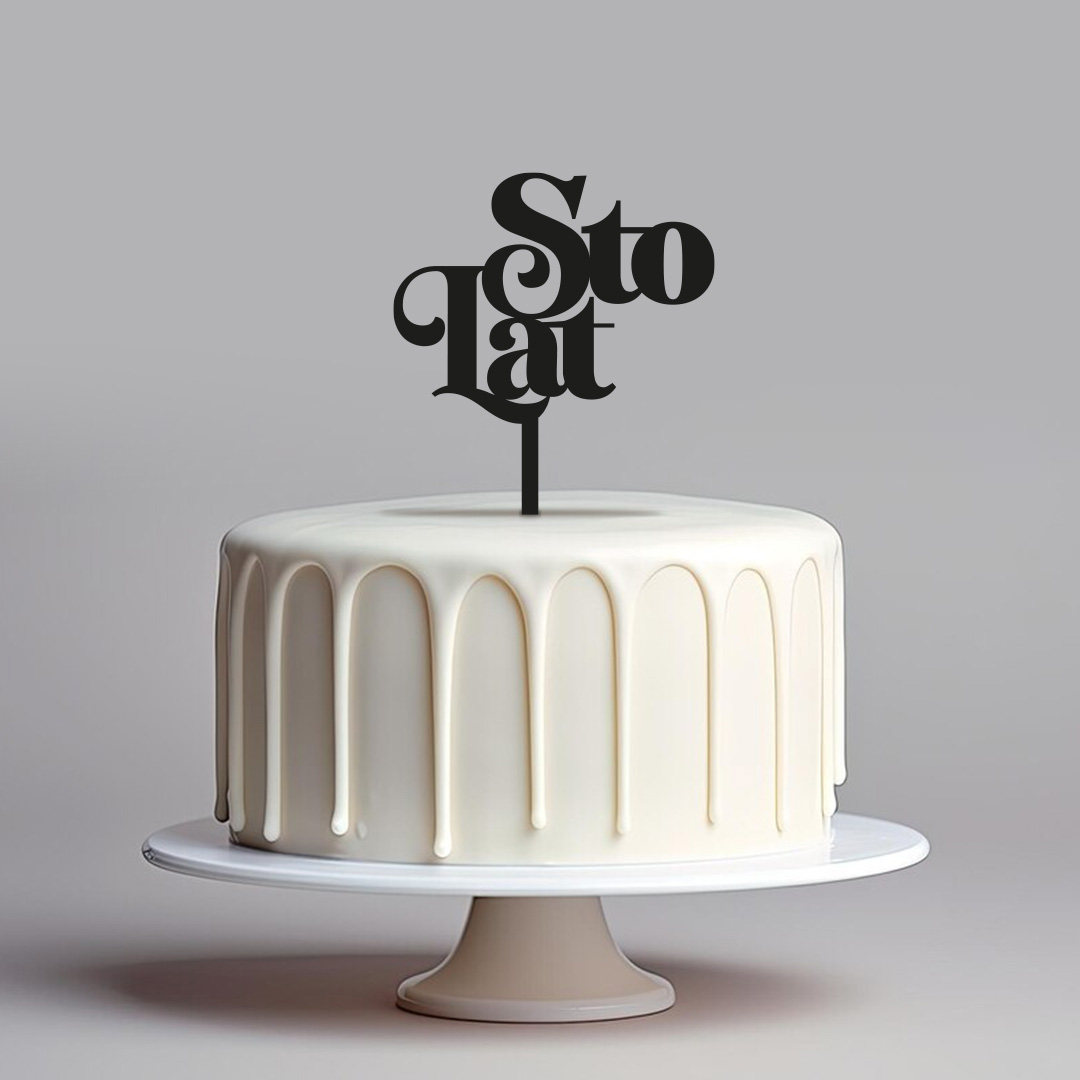 Topper Sto Lat, pionowy - Słodkie Akcesoria