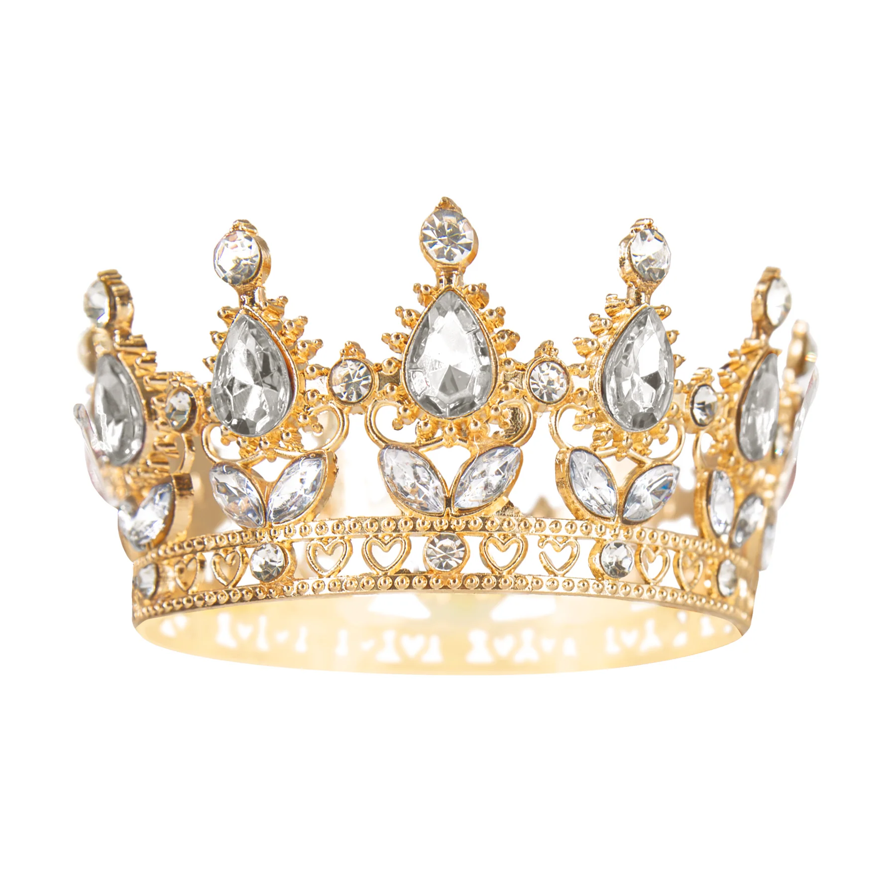 Złota Korona na tort, 10 cm - PartyPal