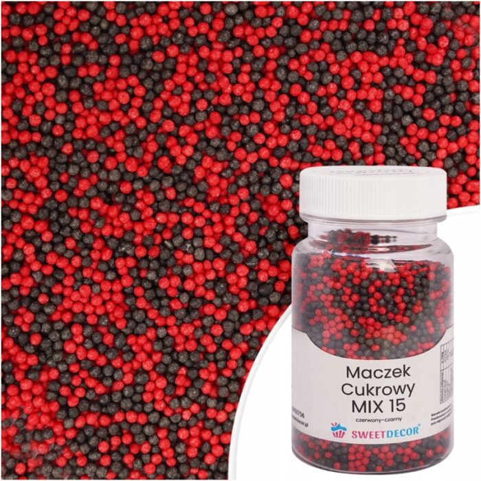 Maczek cukrowy Czarno- czerowny, 75g