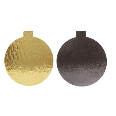 Podkładki pod monoporcje 8 cm złoto-czarne - 50 szt.