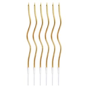 Świeczki świderki złote, 6szt - Godan