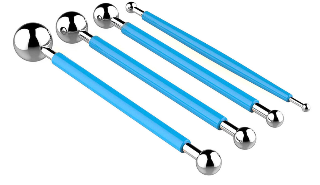 Metalowe kulki do dekorowania, 4 sztuki