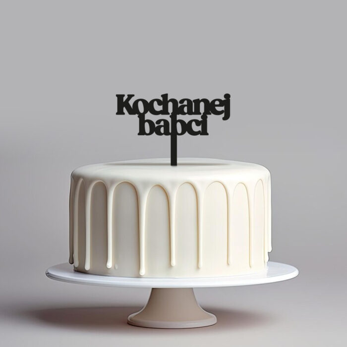 Topper na tort Kochanej Babci