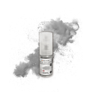 Srebrny brokat jadalny z pompką, 5g - Food Colours