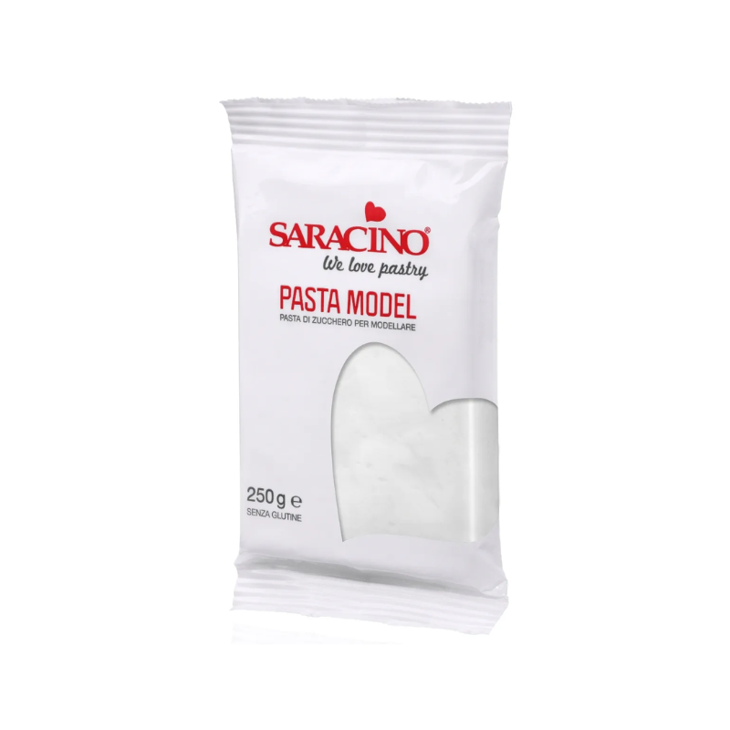 Masa cukrowa do figurek Biała - 250g - SARACINO