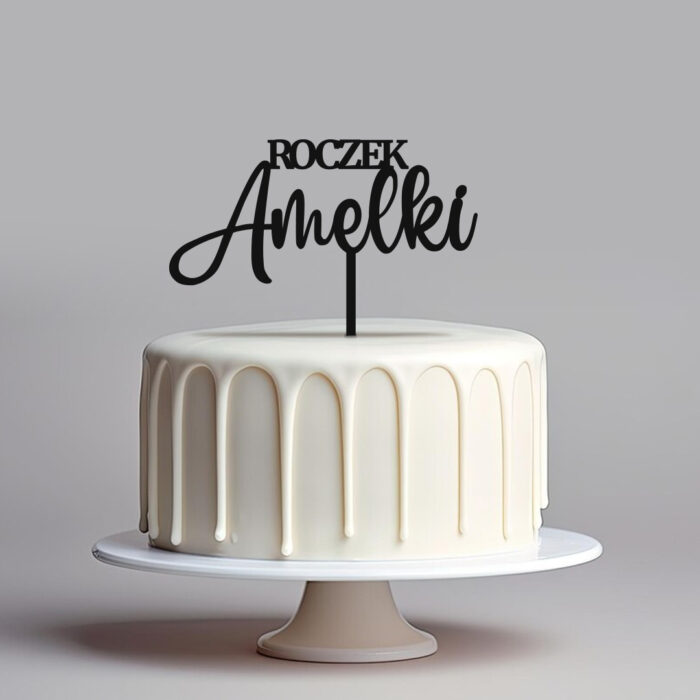 Topper na tort ROCZEK + dowolne imię